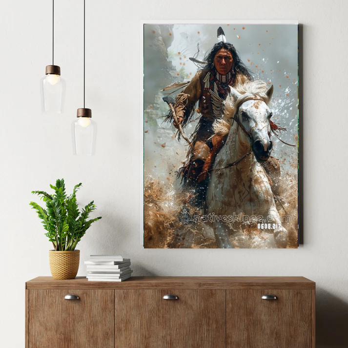 Spirit of the Charging Warrior Canvas