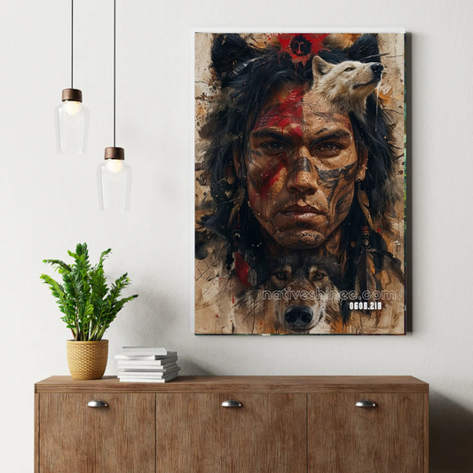Spirit of the Wolf Guardian Canvas