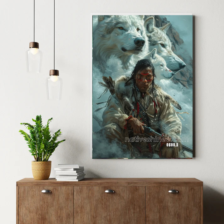 Guardian of the White Wolves Canvas
