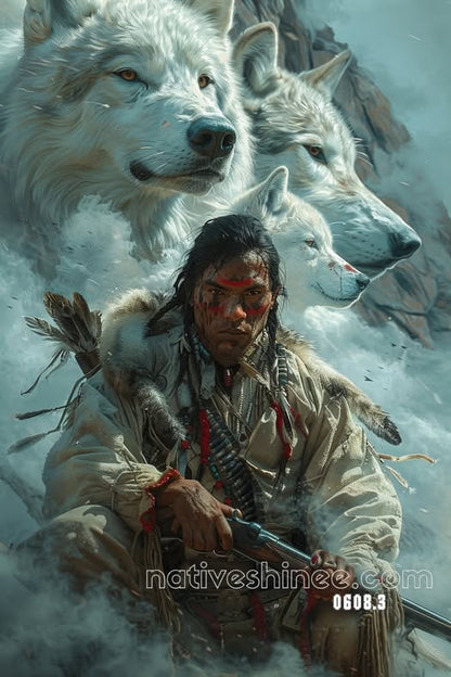 Guardian of the White Wolves Canvas