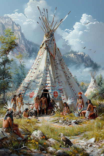 Living Traditions, United Spirits Native American Canvas