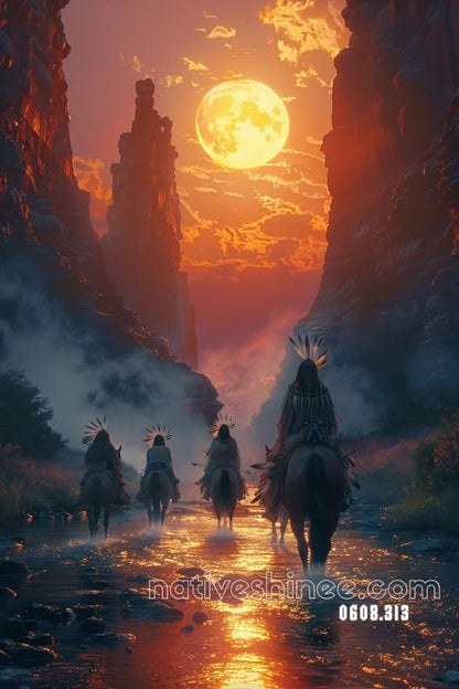 Riders of the Crimson Moon Canvas