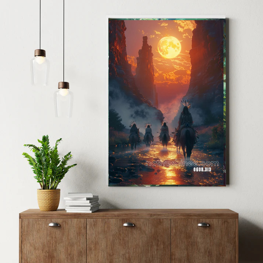 Riders of the Crimson Moon Canvas
