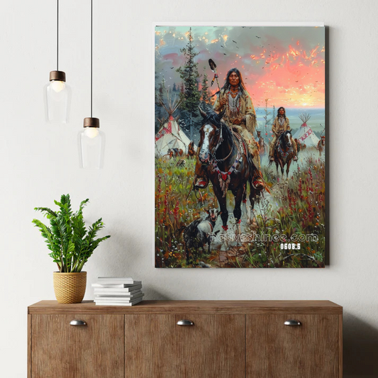 Sunset Riders of the Plains Canvas