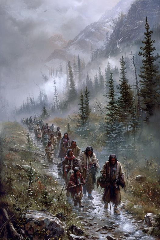 Path of the Ancestors Native American Canvas