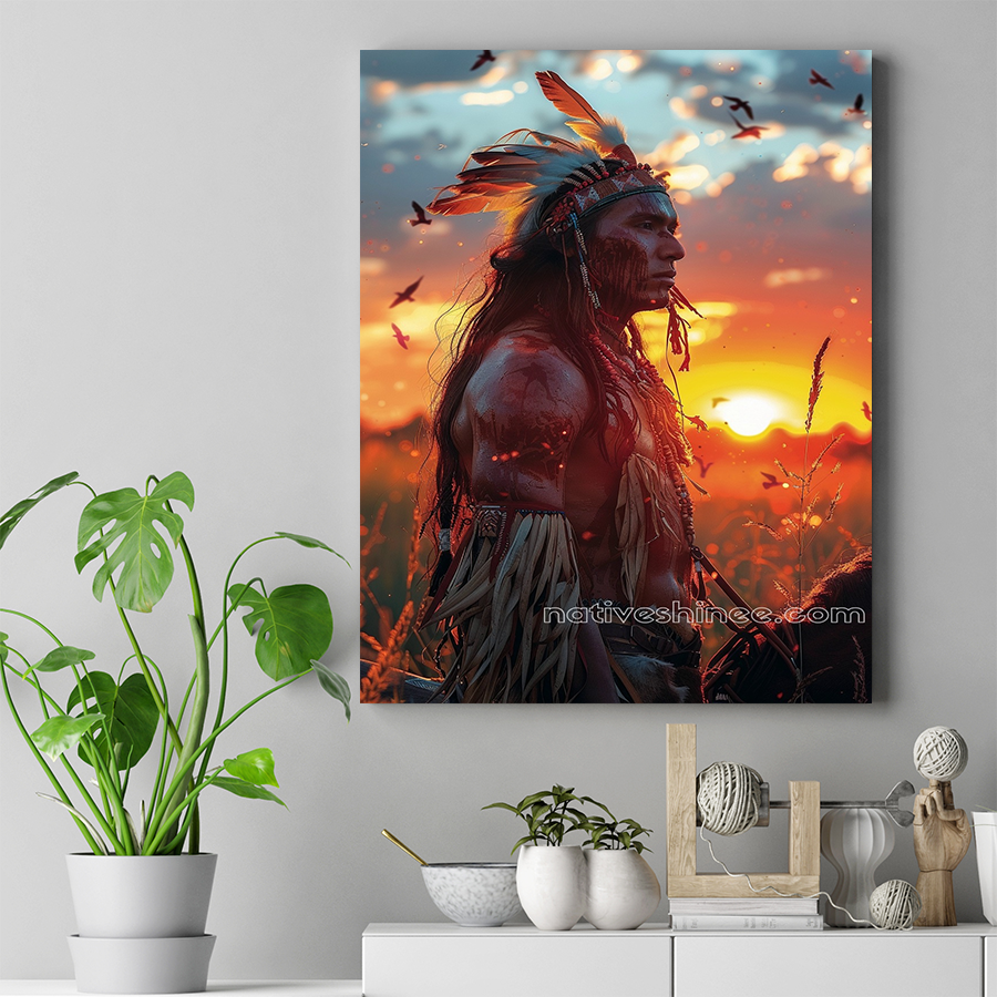 In the Glow of Tradition Native American Canvas