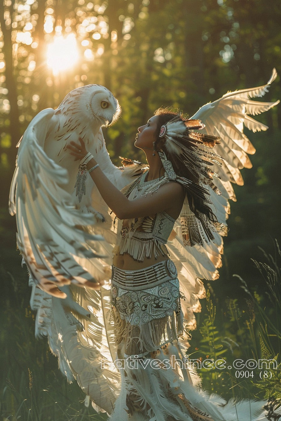 Native Sunset Owl Canvas