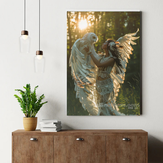 Native Sunset Owl Canvas