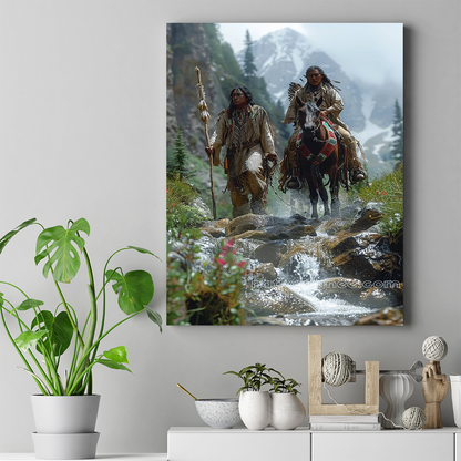 Guardians of Sacred Trails Native American Horse Canvas