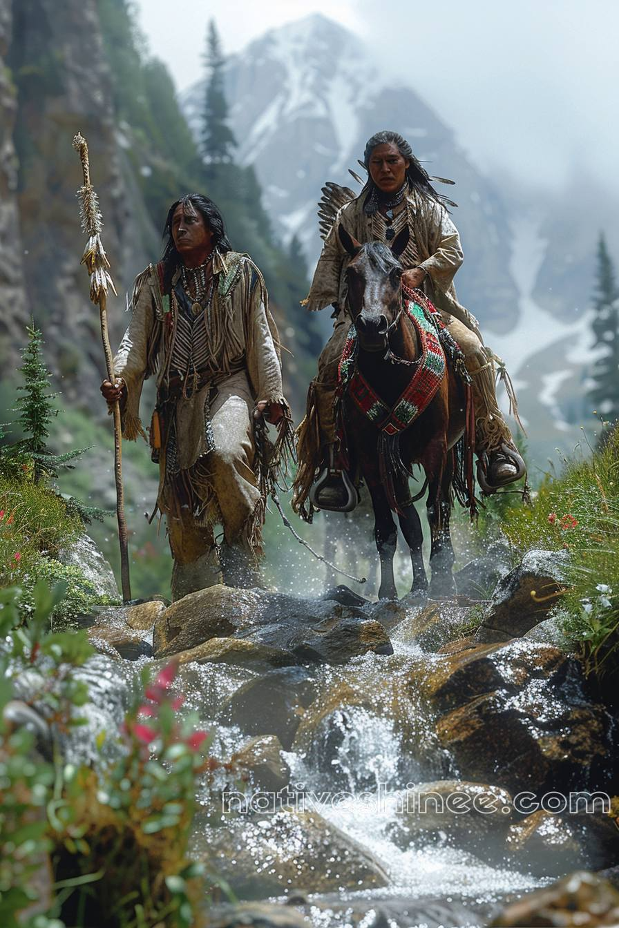 Guardians of Sacred Trails Native American Horse Canvas