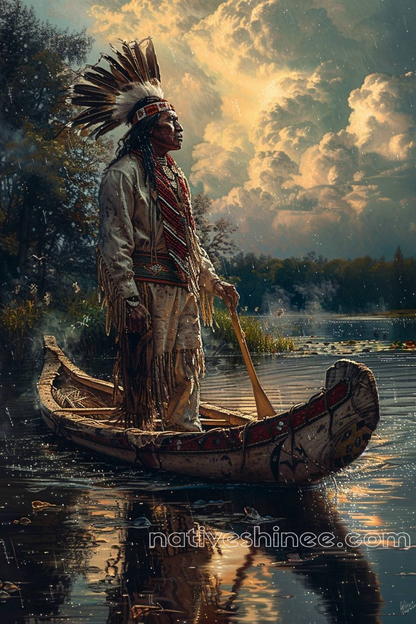 Canoe of Heritage: Carrying Traditions Forward Native American Canvas