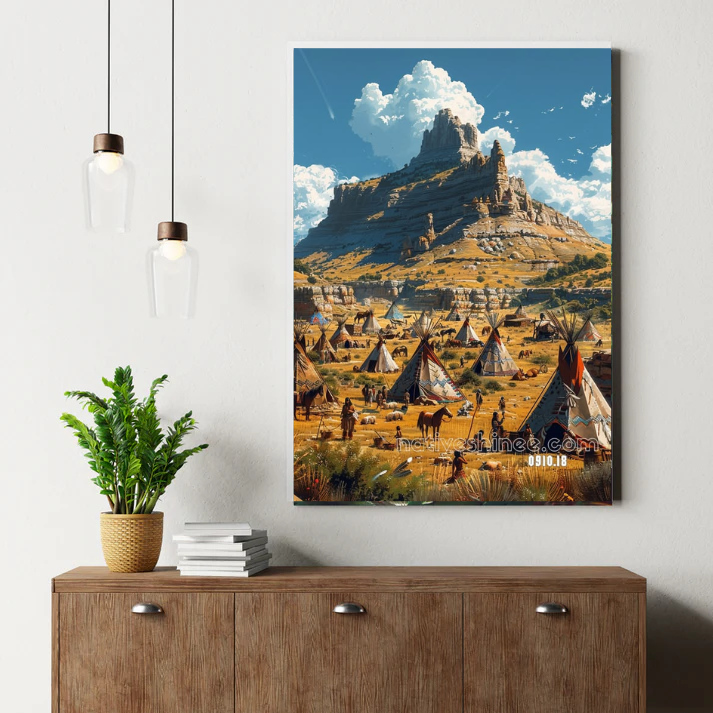 The Great Plains Village Canvas