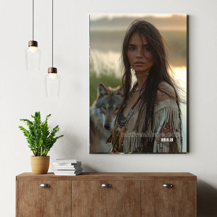 Daughter of the Wolf Spirit Canvas