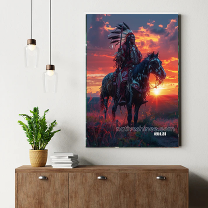 Warrior of the Sunset Plains Canvas