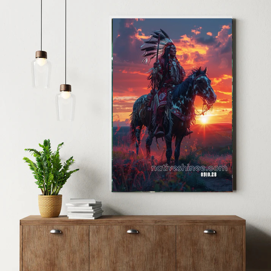 Warrior of the Sunset Plains Canvas