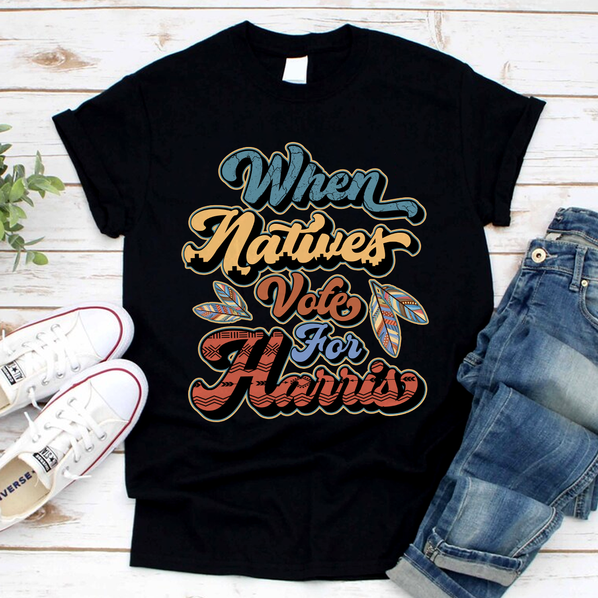 When Natives Vote For Harris Unisex T-Shirt