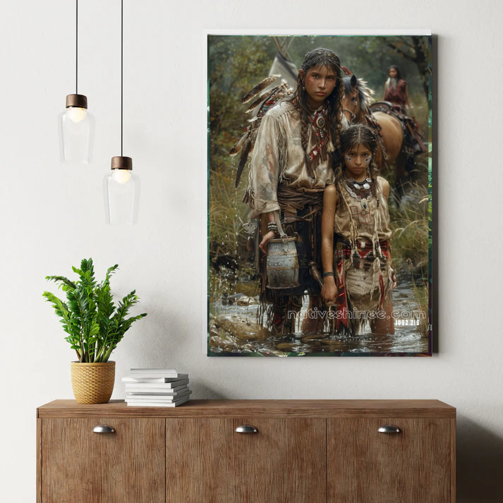 Guardians of the River Path Canvas