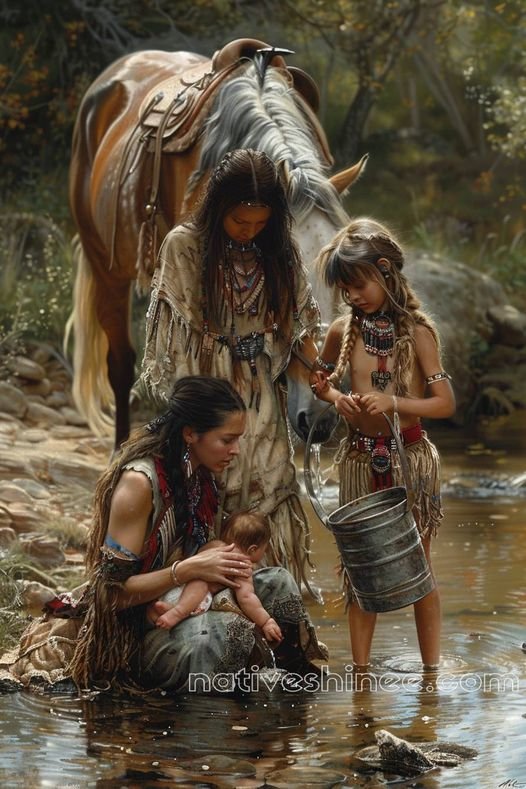 A Family's Sacred Connection Native American Canvas