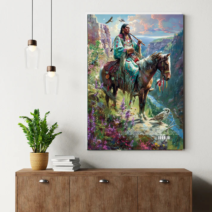 Flute of the Twilight Canyon Canvas