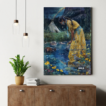 Iris of the Veiled Waters Canvas