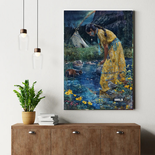 Iris of the Veiled Waters Canvas