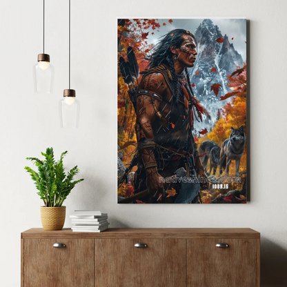Wolves' Crimson Ascent Canvas