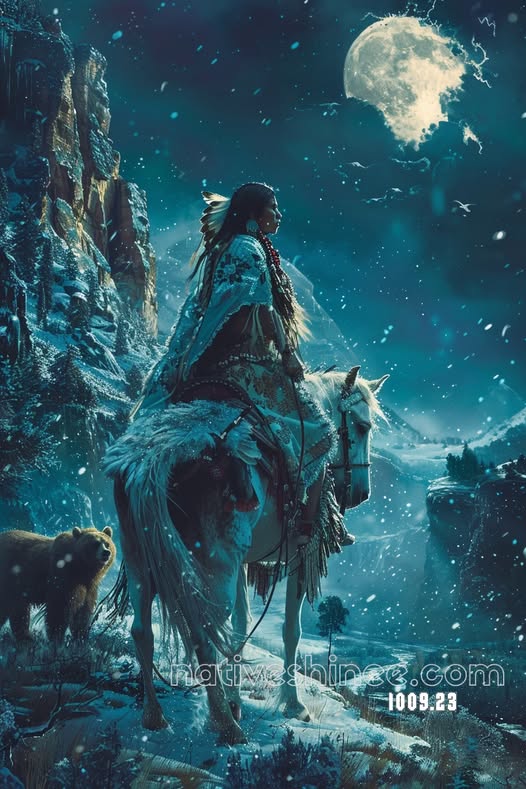 Moonlit Ride of the Snow Phantom Canvas