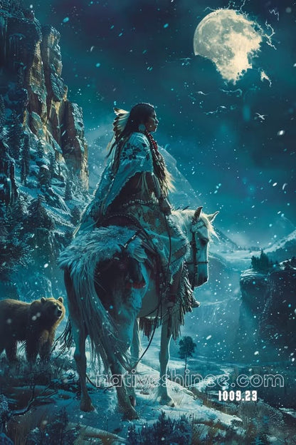 Moonlit Ride of the Snow Phantom Canvas