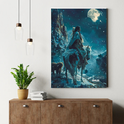 Moonlit Ride of the Snow Phantom Canvas