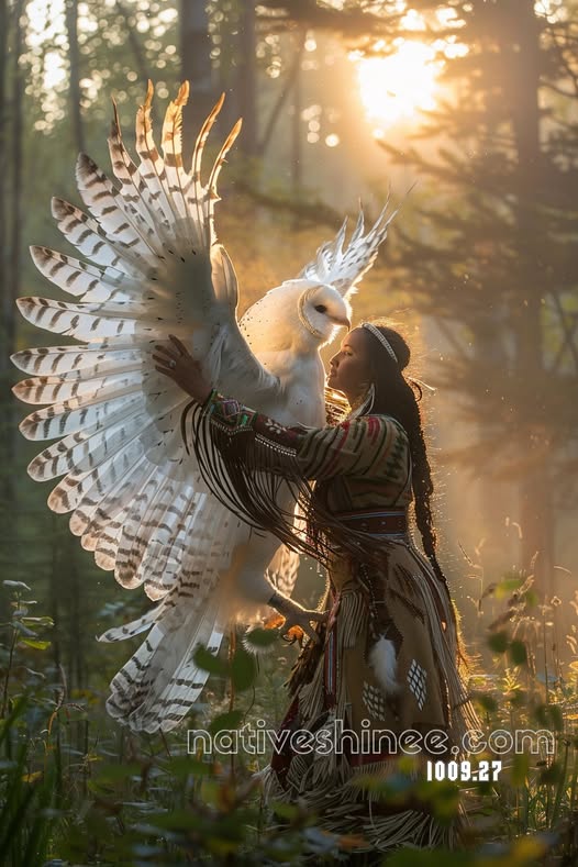 Embrace of the Dawn Owl Canvas