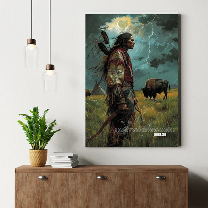 Warrior of the Storm Plains Canvas