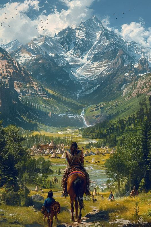 Returning Home to Sacred Ancestral Lands Native American Horse Canvas