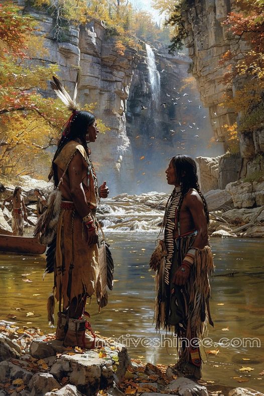 Whispers by the Falls: Sharing Stories of the Ancestors Native American Canvas VA