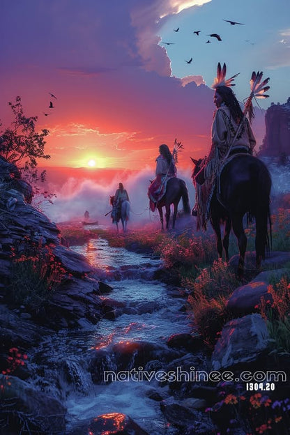 Trail of the Crimson Dawn Canvas