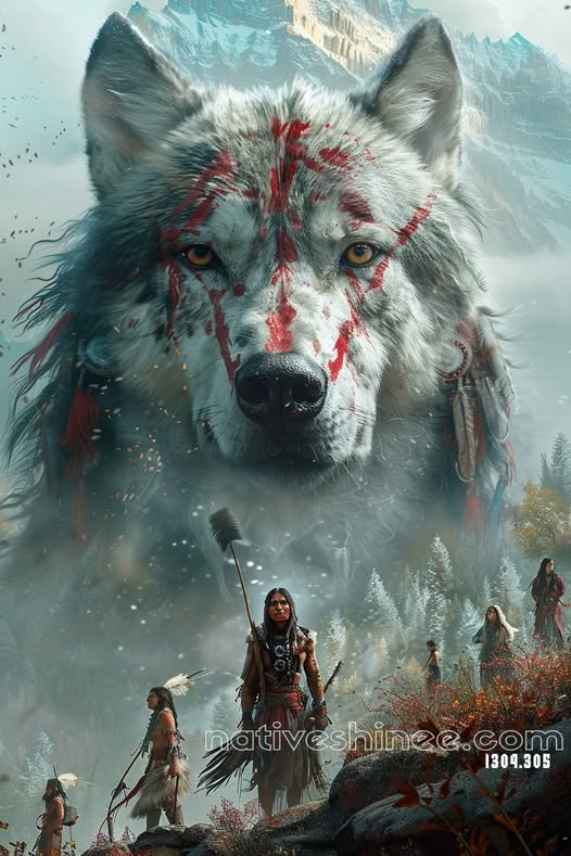 Spirit of the Painted Wolf Canvas