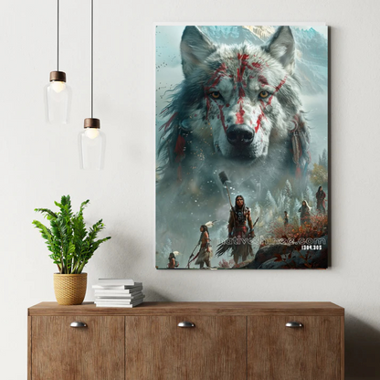 Spirit of the Painted Wolf Canvas