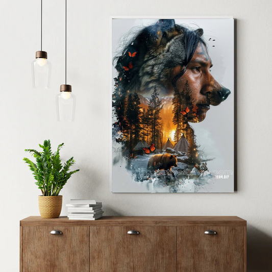 Sunlit Weaver of the Waterside Canvas