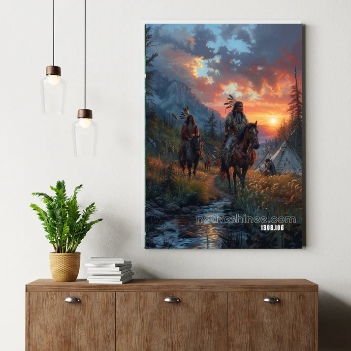 Riders of the Setting Sun Canvas