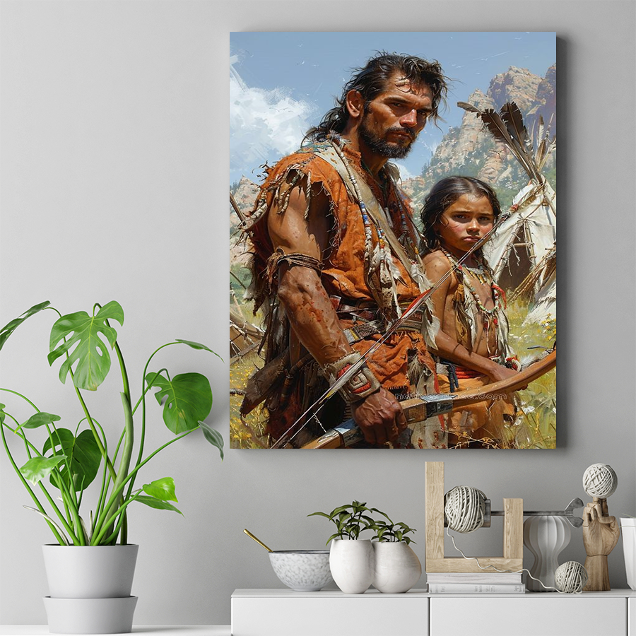 Guardians of the Sacred Land Native American Canvas