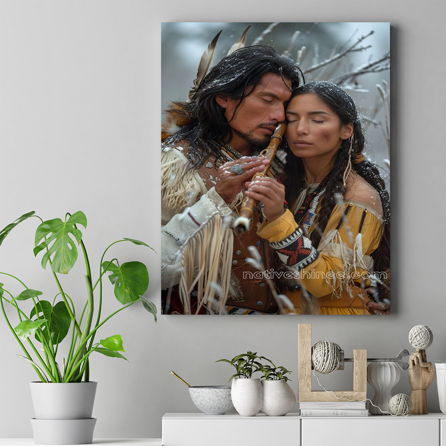 Melodies of Love and Tradition Native American Canvas