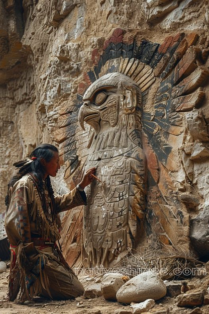 Ancient Art of the Cliff Dwellers Native American Canvas