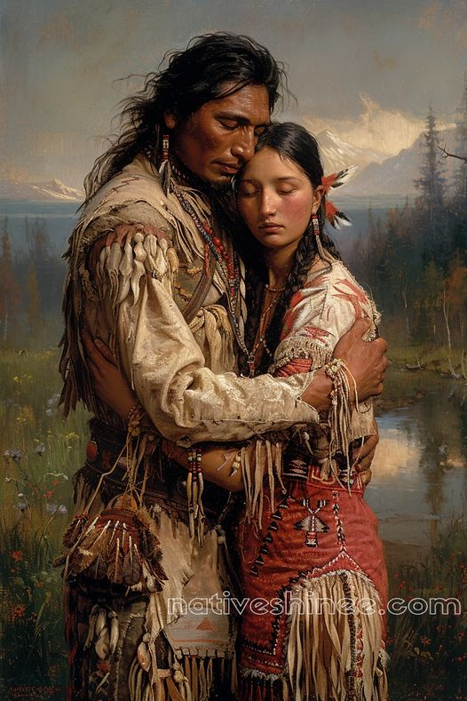 Love's Silent Language Native American Canvas