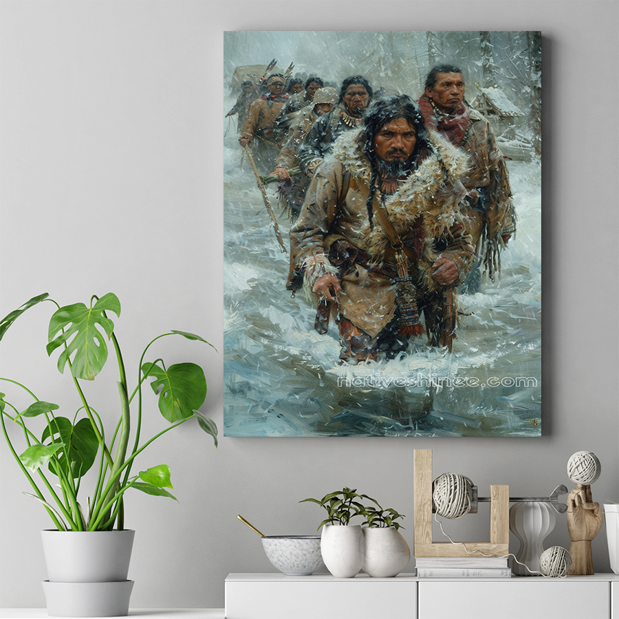 Endurance in the Storm Native American Canvas