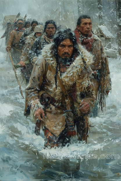 Endurance in the Storm Native American Canvas