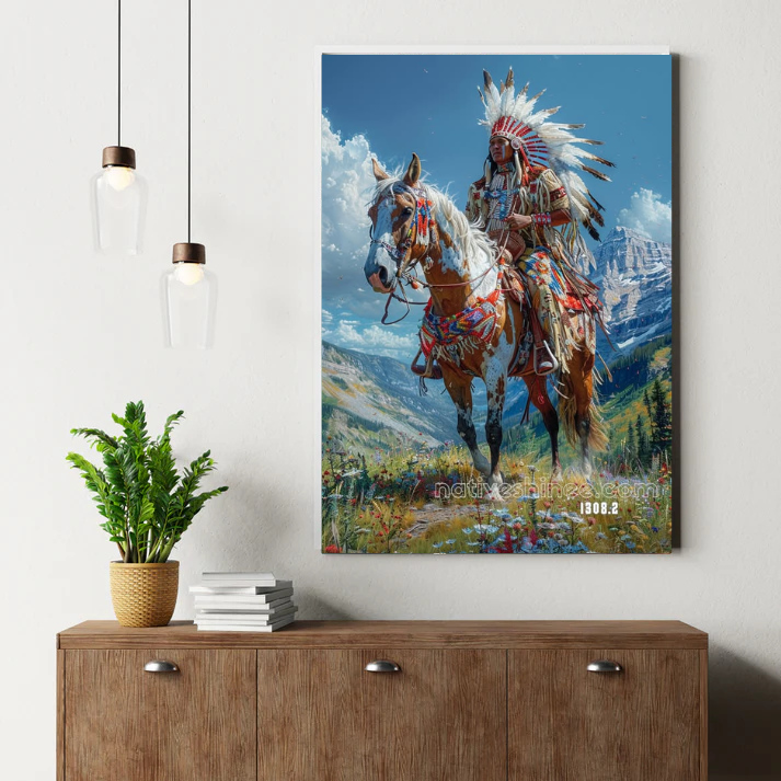 Warrior of the Peaks Canvas