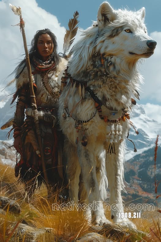 Guardian of the White Wolf Canvas