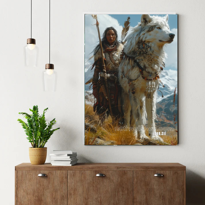 Guardian of the White Wolf Canvas
