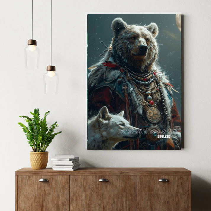 Spirit of the Bear Shaman Canvas