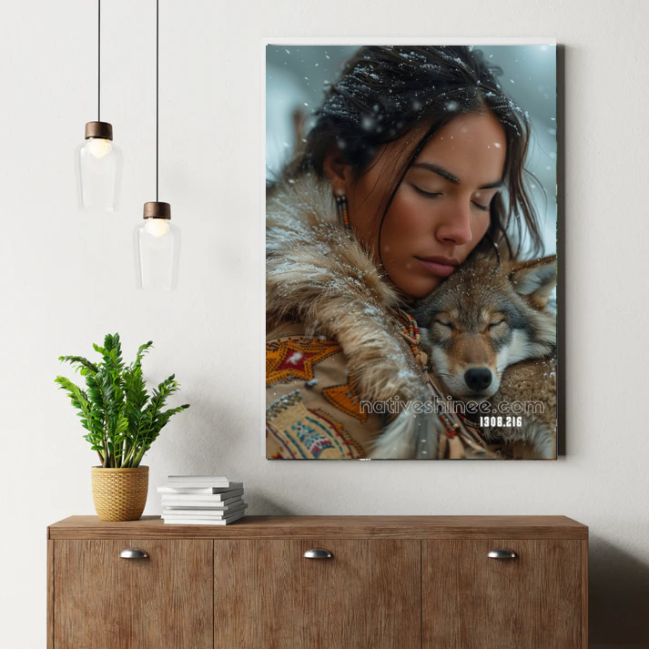 Spirit of the Wolf Embrace Canvas