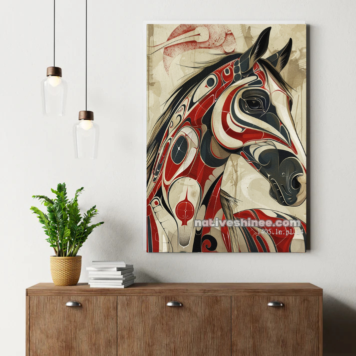 Tribal Stallion Spirit Canvas
